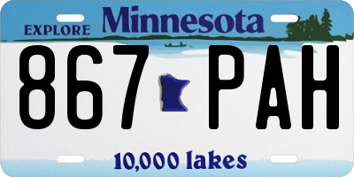 MN license plate 867PAH