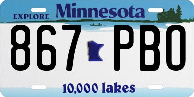 MN license plate 867PBO