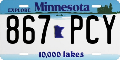 MN license plate 867PCY