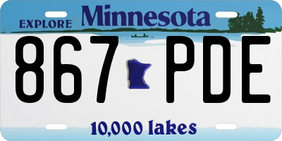 MN license plate 867PDE