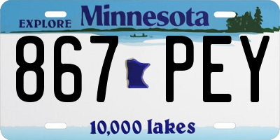MN license plate 867PEY