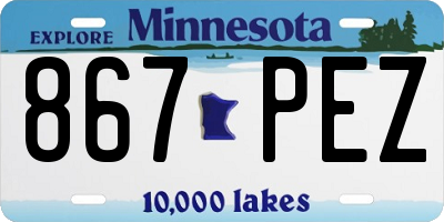 MN license plate 867PEZ
