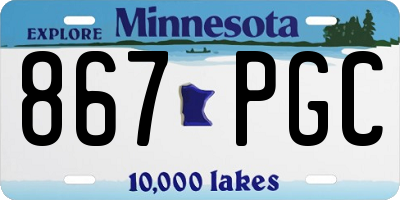 MN license plate 867PGC