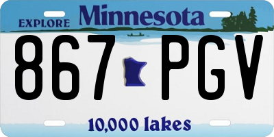 MN license plate 867PGV