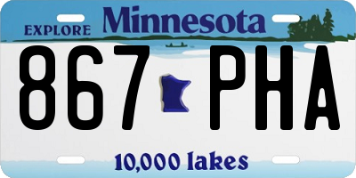 MN license plate 867PHA