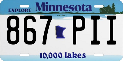 MN license plate 867PII