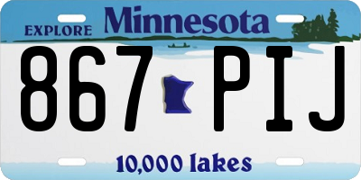MN license plate 867PIJ