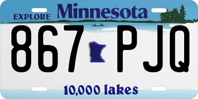 MN license plate 867PJQ