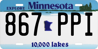 MN license plate 867PPI
