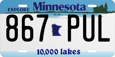 MN license plate 867PUL