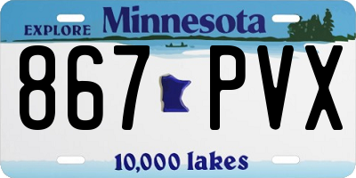 MN license plate 867PVX