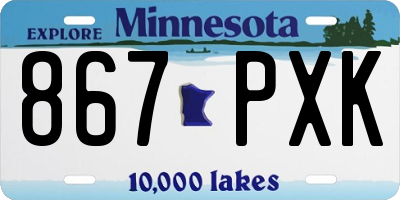 MN license plate 867PXK