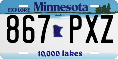 MN license plate 867PXZ