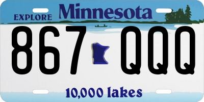 MN license plate 867QQQ