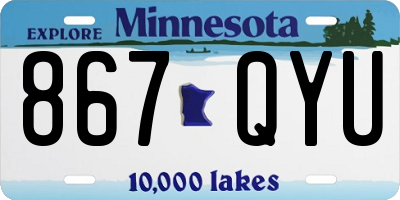 MN license plate 867QYU