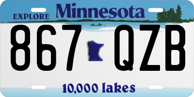 MN license plate 867QZB