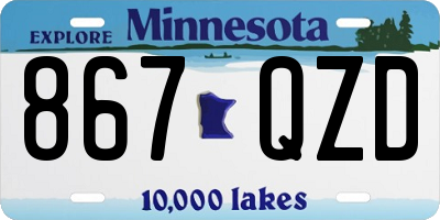 MN license plate 867QZD