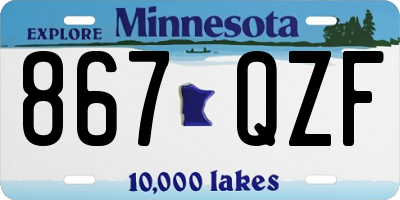 MN license plate 867QZF