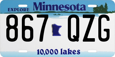 MN license plate 867QZG