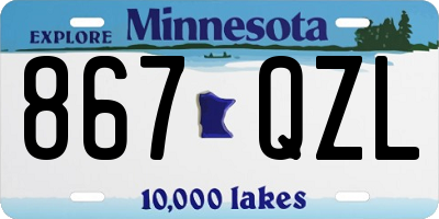 MN license plate 867QZL