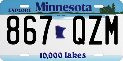 MN license plate 867QZM