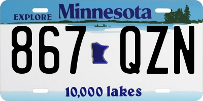 MN license plate 867QZN