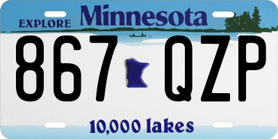 MN license plate 867QZP