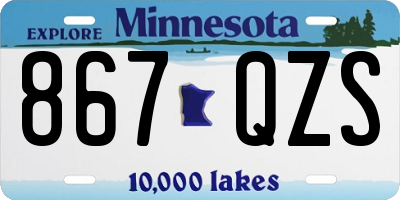 MN license plate 867QZS