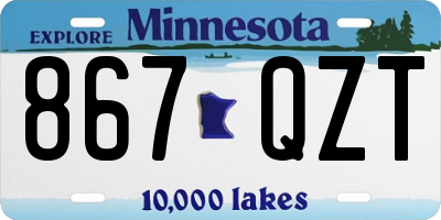 MN license plate 867QZT