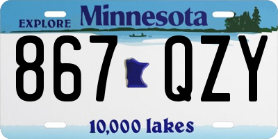MN license plate 867QZY