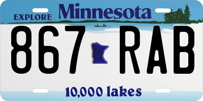 MN license plate 867RAB