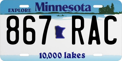 MN license plate 867RAC