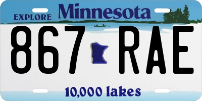 MN license plate 867RAE