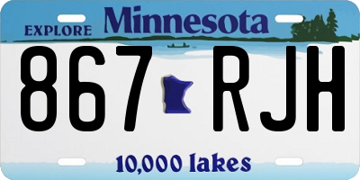 MN license plate 867RJH