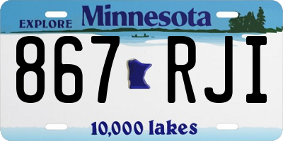 MN license plate 867RJI