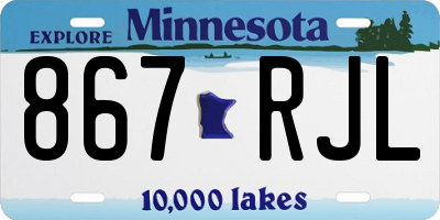MN license plate 867RJL