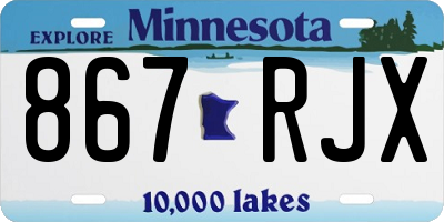 MN license plate 867RJX