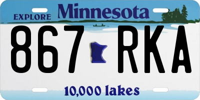 MN license plate 867RKA