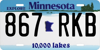 MN license plate 867RKB