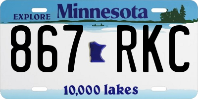 MN license plate 867RKC