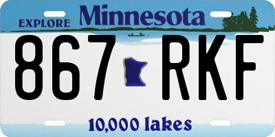 MN license plate 867RKF