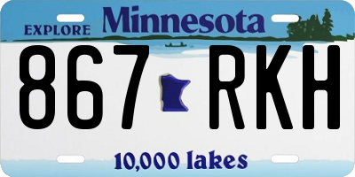 MN license plate 867RKH