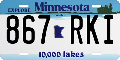 MN license plate 867RKI