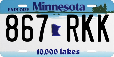 MN license plate 867RKK