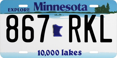 MN license plate 867RKL