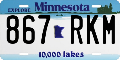 MN license plate 867RKM