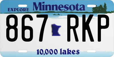 MN license plate 867RKP