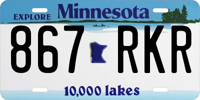 MN license plate 867RKR