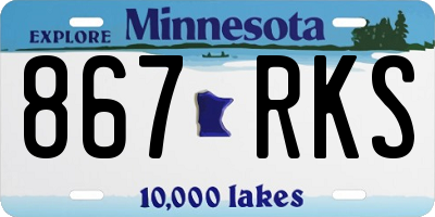 MN license plate 867RKS