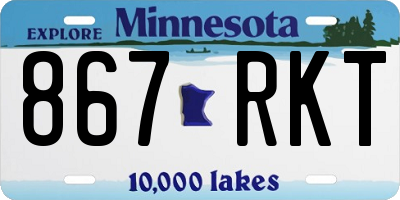 MN license plate 867RKT